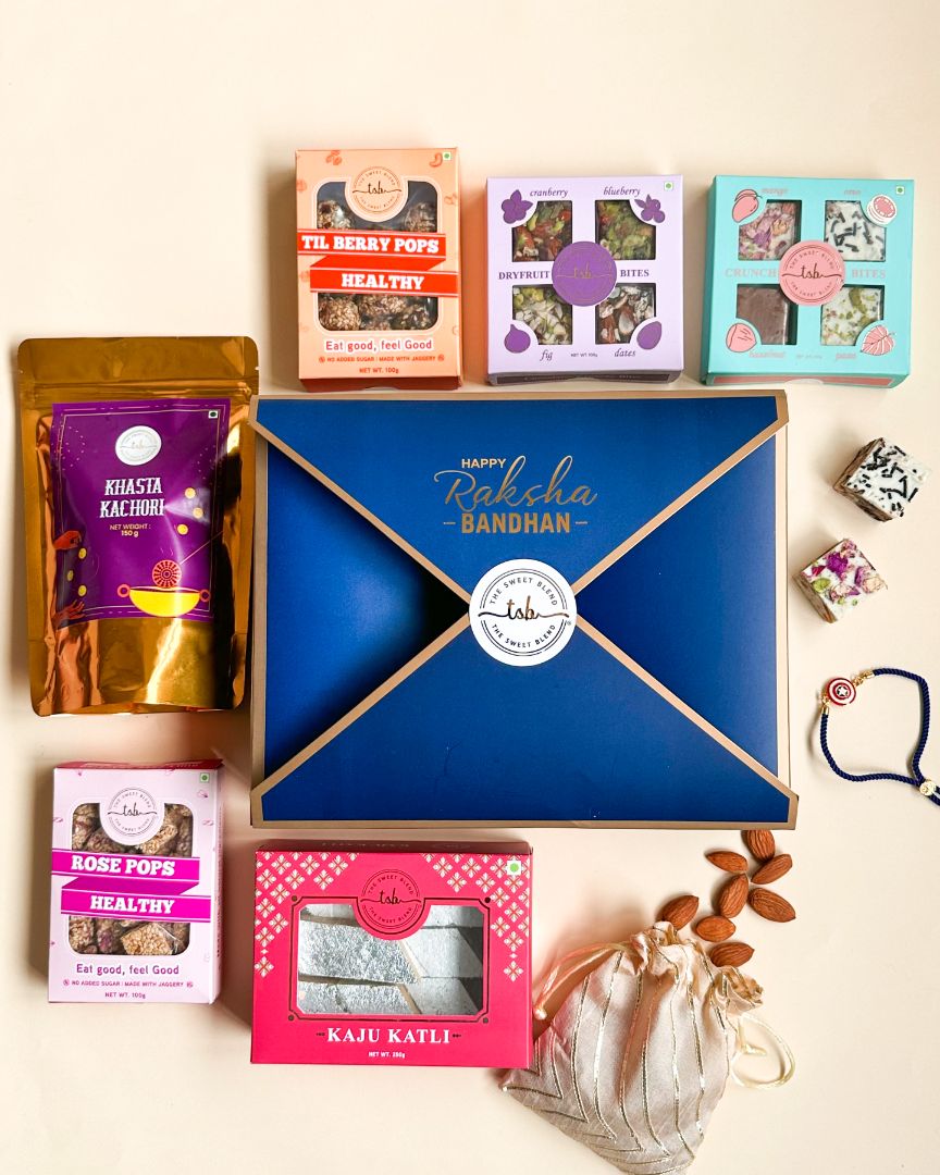 Celebration rakhi gift box for younger siblings