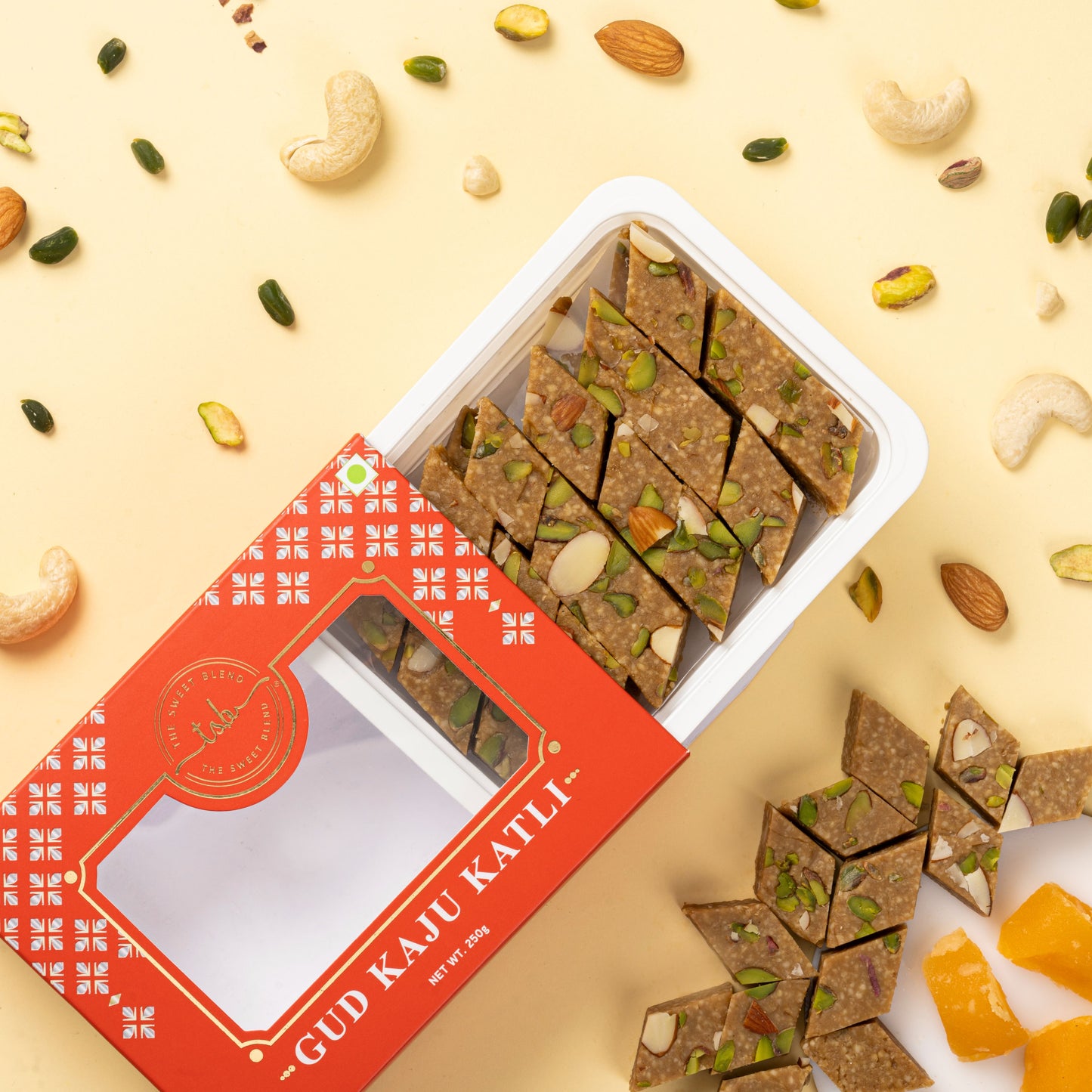 Gud kaju katli healthy mithai box