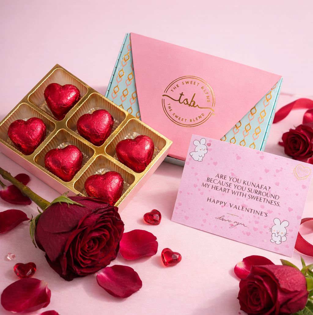 Biscoff Kunafa Chocolate - Heart Shape