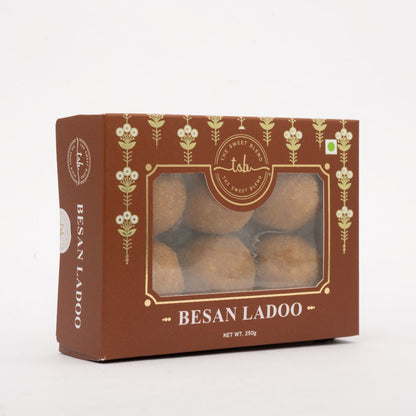 Besan ladoo box of 250 grams by The Sweet Blend
