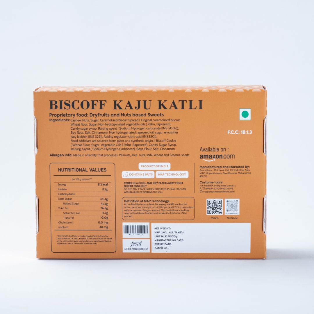 Biscoff Kaju Katli