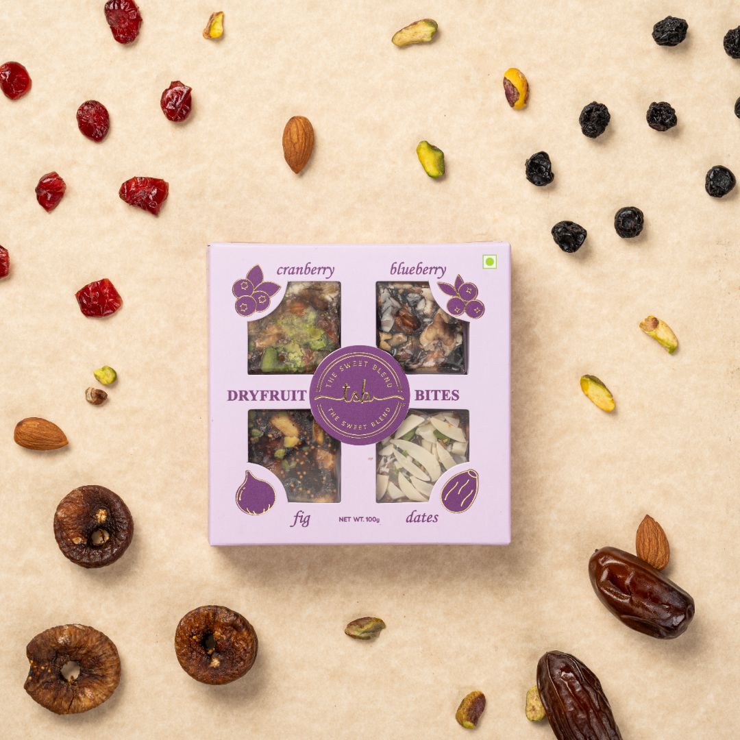 Dry fruit bites box of 4 by The Sweet Blend