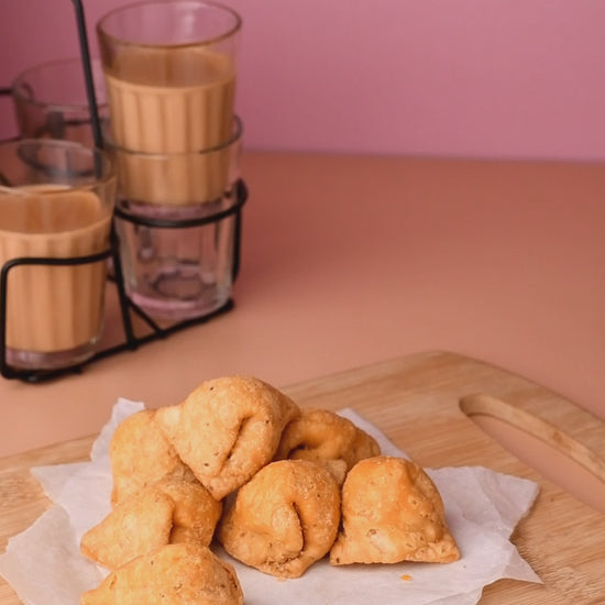 Evening snacks for kids Dry samosa packet by The Sweet Blend
