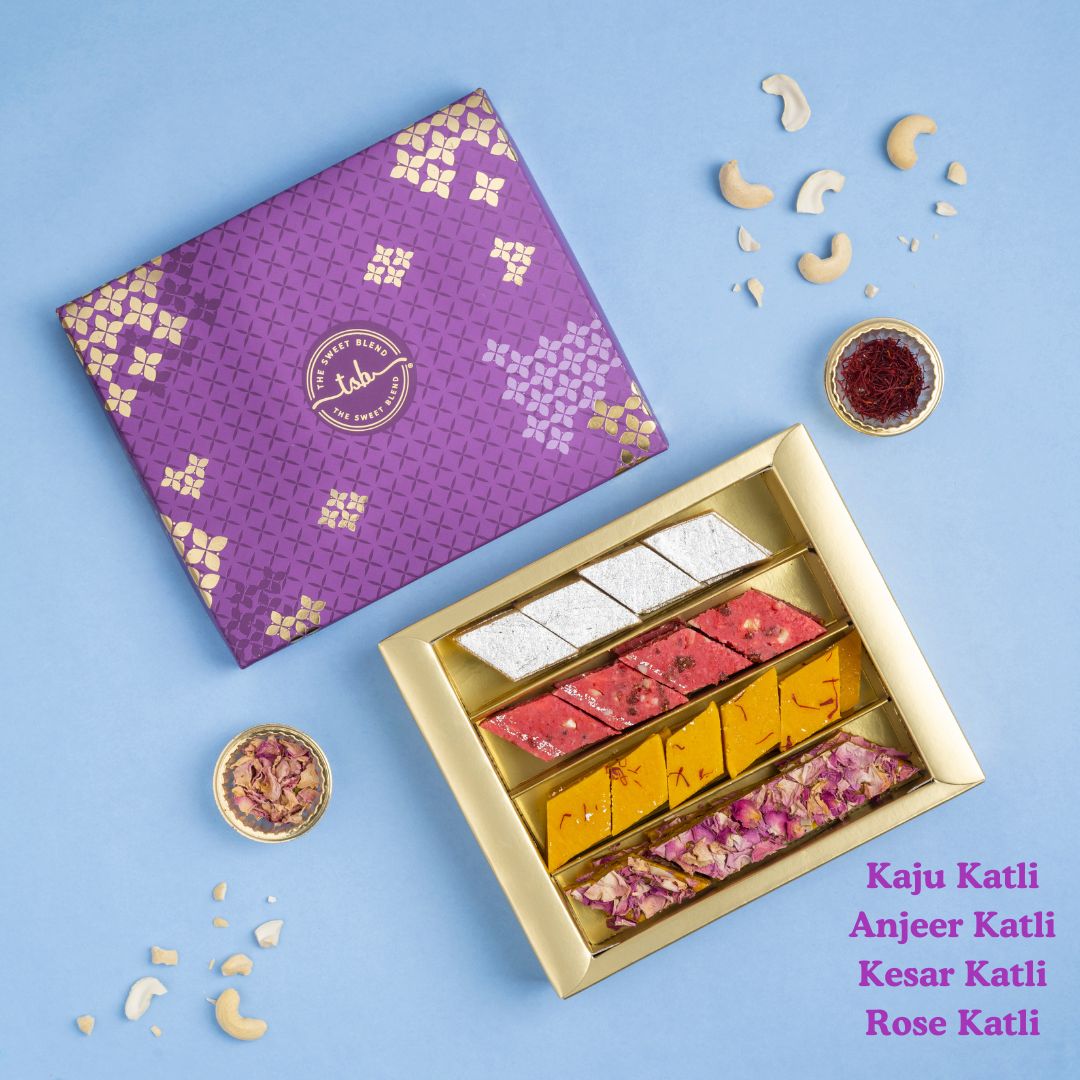 Fusion kaju katli diwali gift box by The Sweet Blend