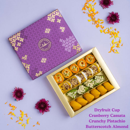 Fusion dry fruits mithai box by The Sweet Blend