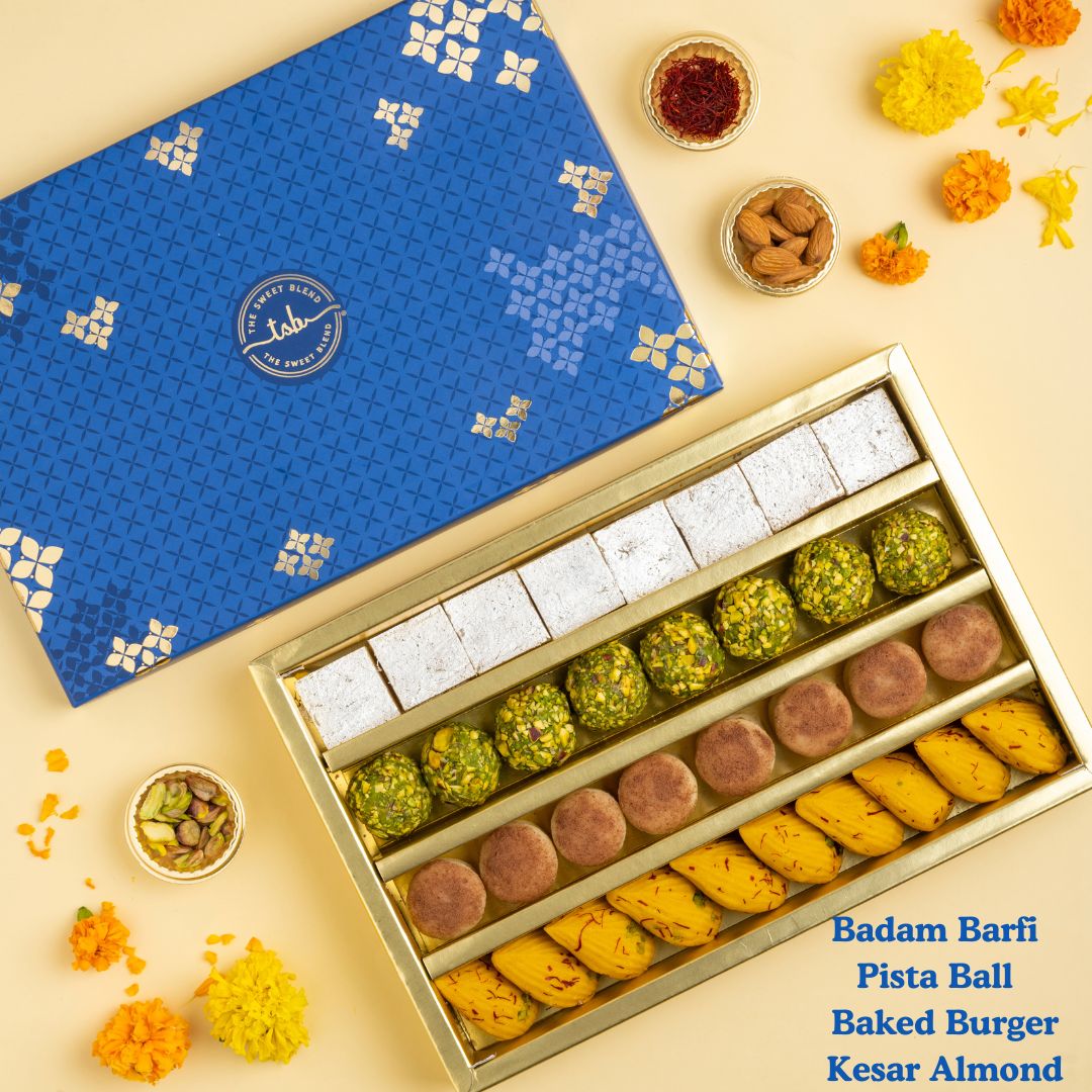 assorted fusion mithai box by The Sweet Blend