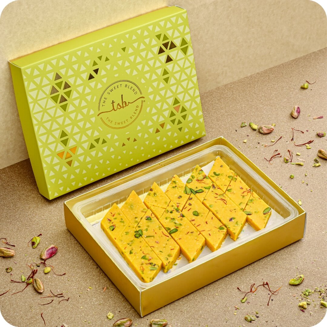 Kesar pista katli box of 450 grams by The Sweet Blend