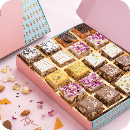 Custom crunch bites box of 20 fusion sweets by The Sweet Blend