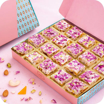 Mango Crunch bites box of 20 fusion sweets by The Sweet Blend