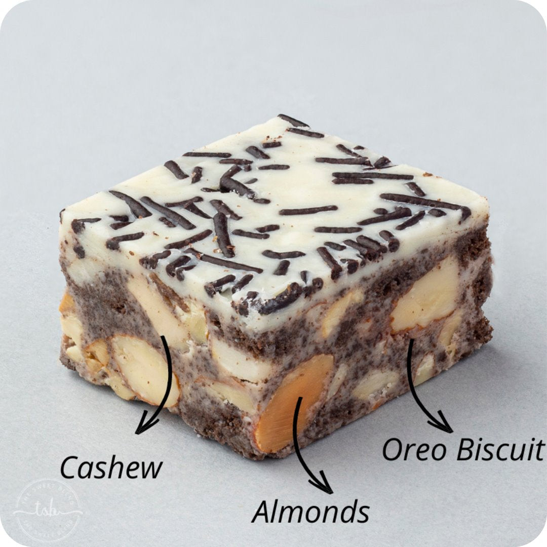 Oreo crunch bites components fusion sweets by The Sweet Blend